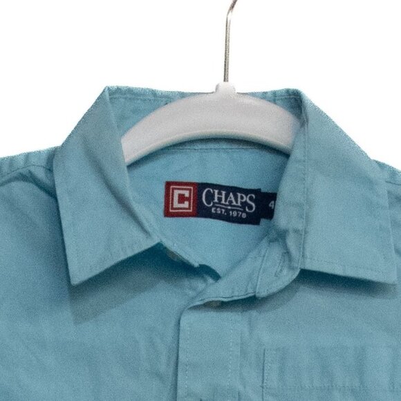 Chaps Boys Button-Up Blue Shirt Size 4T - Picture 2 of 8